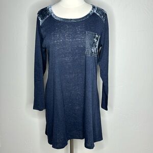 Umgee Velvet Shoulder Dress Size Medium
